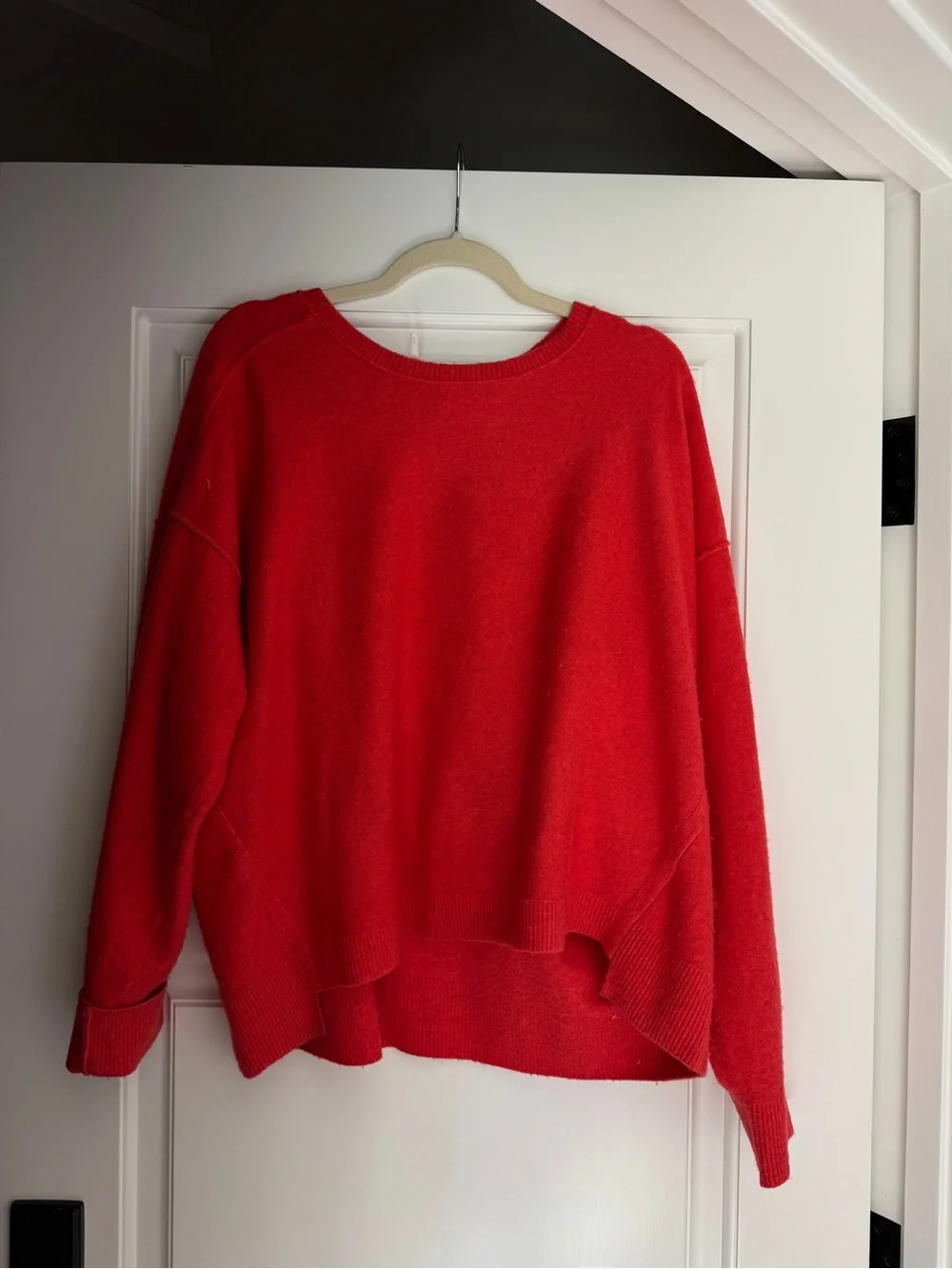 Free People Red Crewneck Sweater - Soft Knit